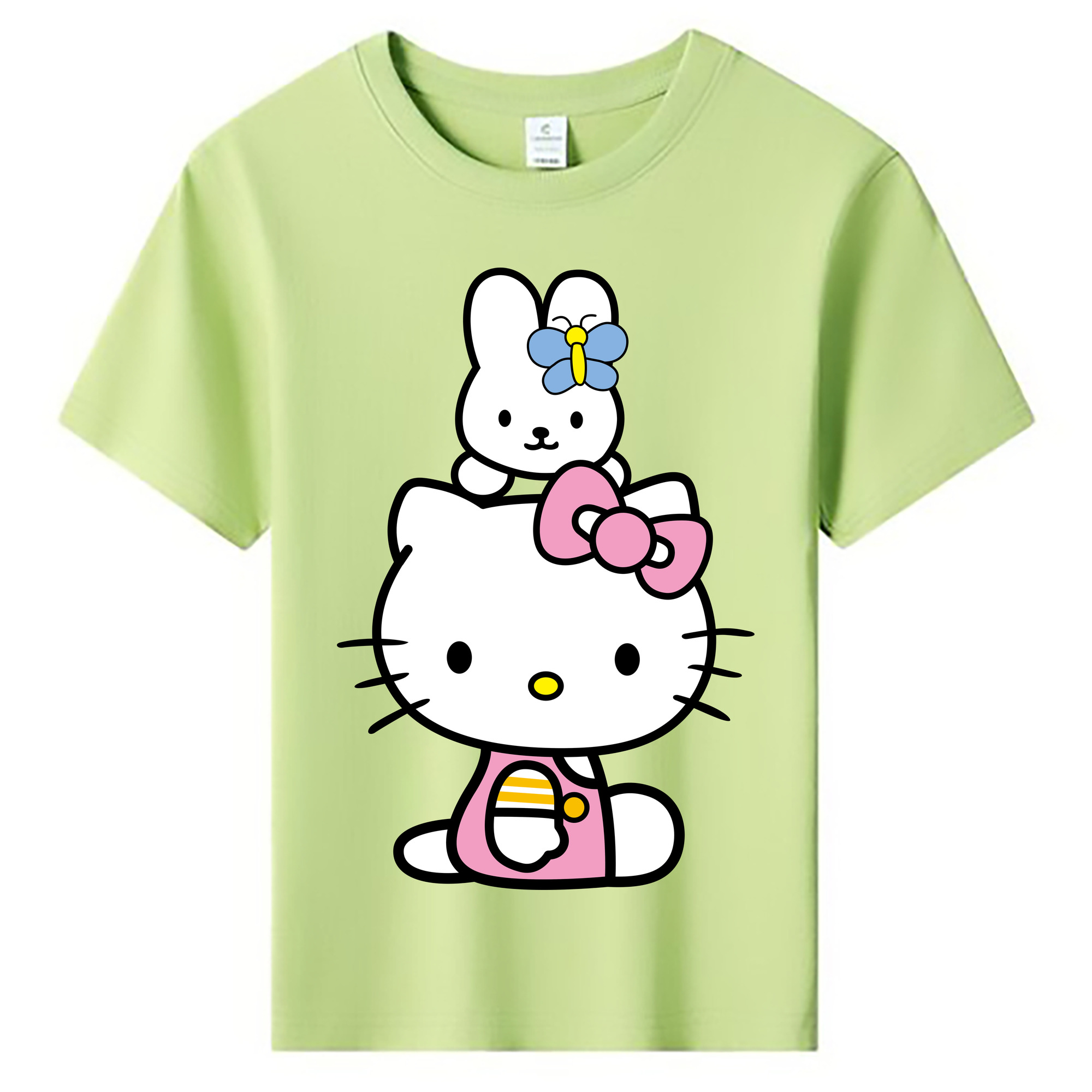 （画像用） Hello Kitty ハローキティ 綿100％キッズTシャツ（フロントプリント）